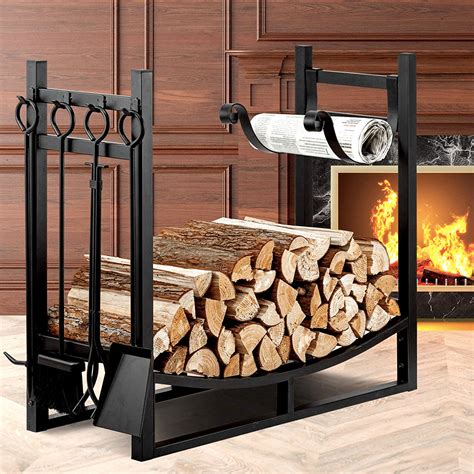 metal house log holder|log holder for fireplace wood.